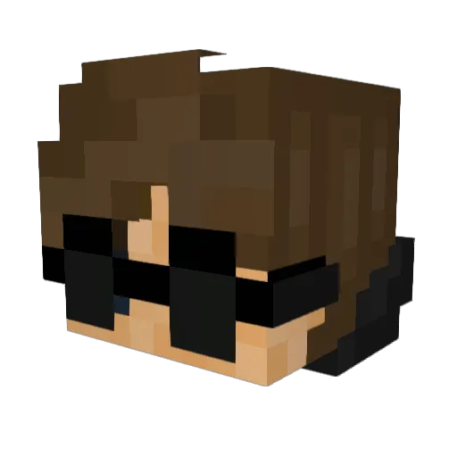 Cloakz Minecraft avatar head, 3D render