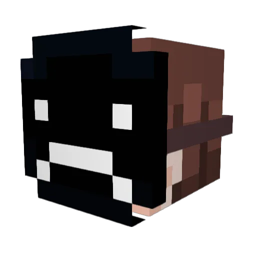 CloakzTv Minecraft avatar head, 3D render