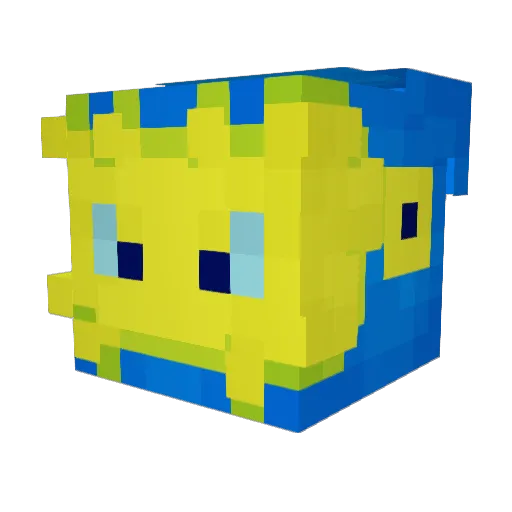 Clobbopus Minecraft avatar head, 3D render