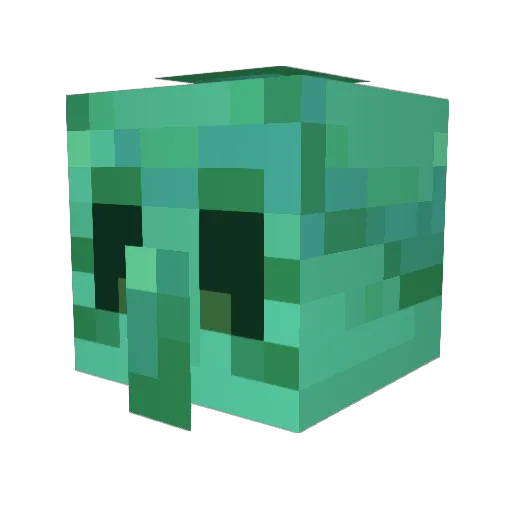 Cloby3 Minecraft avatar head, 3D render