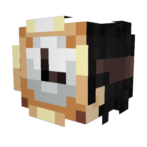 Clockbreak Minecraft avatar head, 3D render