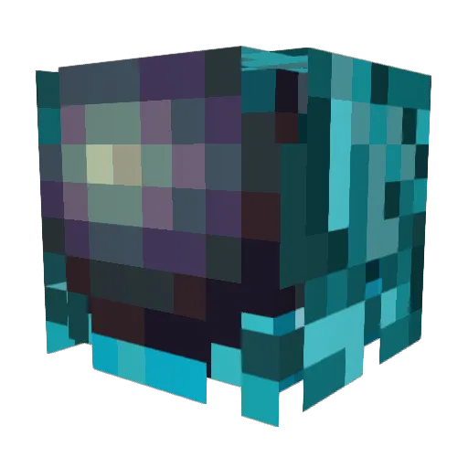 Clockedile Minecraft avatar head, 3D render
