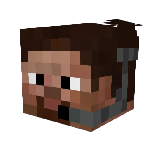 Clockhit Minecraft avatar head, 3D render