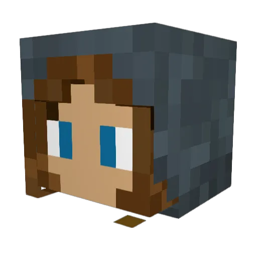 Clockholder2 Minecraft avatar head, 3D render