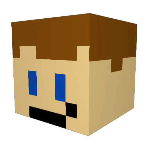 Clockon2 Minecraft avatar head, 3D render