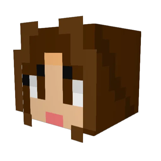 ClockworkCat1 Minecraft avatar head, 3D render
