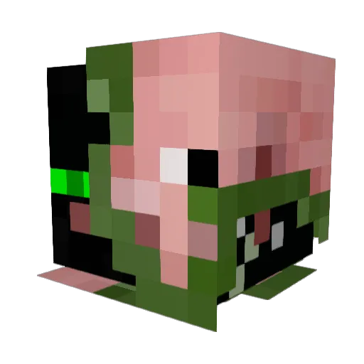 ClockworkPigPie Minecraft avatar head, 3D render