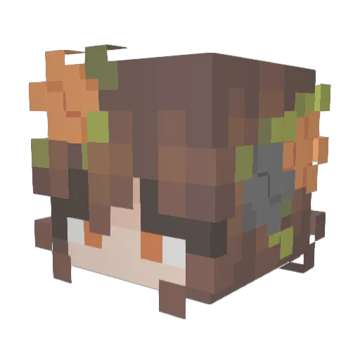 Clockwork_Doll Minecraft avatar head, 3D render