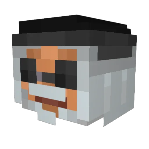 Clockworks_r Minecraft avatar head, 3D render