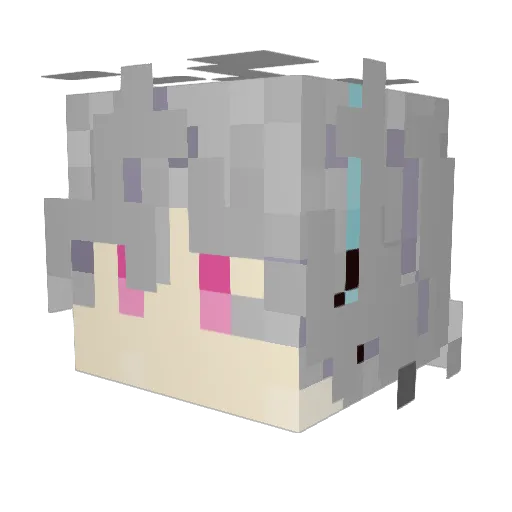 Clockxian Minecraft avatar head, 3D render