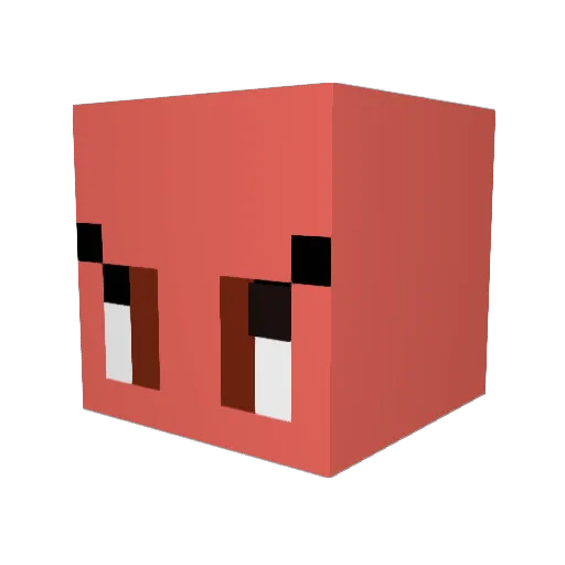 Cloclochette Minecraft avatar head, 3D render