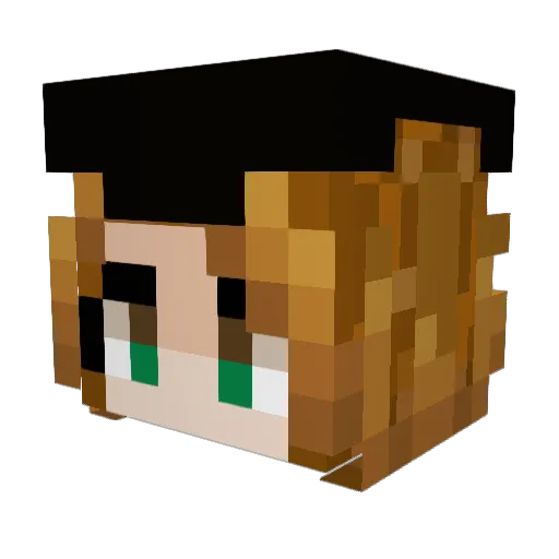 Clocracy Minecraft avatar head, 3D render
