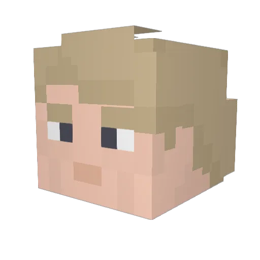 Clod39 Minecraft avatar head, 3D render