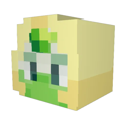 Clod_Peridot Minecraft avatar head, 3D render
