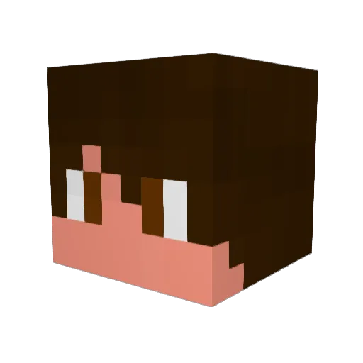ClodwadIPO Minecraft avatar head, 3D render