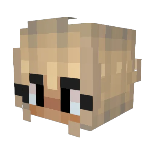 Cloe_06 Minecraft avatar head, 3D render