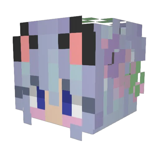 Cloe_chan Minecraft avatar head, 3D render