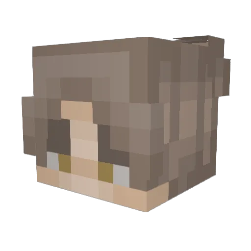 Clofe Minecraft avatar head, 3D render