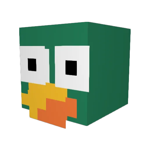 CloggedAlt1 Minecraft avatar head, 3D render