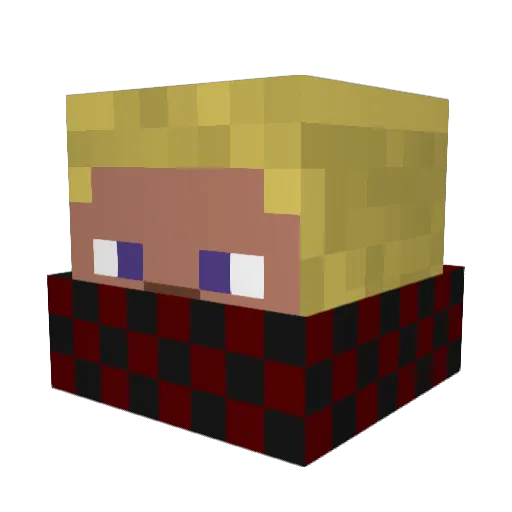 CloggedArtery Minecraft avatar head, 3D render