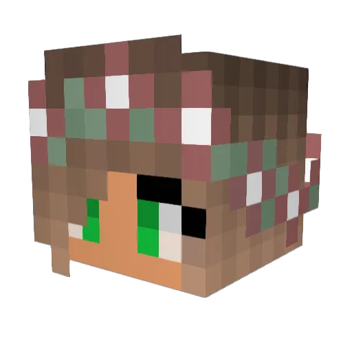 Cloie333 Minecraft avatar head, 3D render