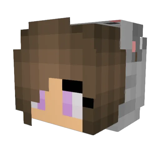 Cloii Minecraft avatar head, 3D render
