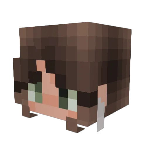 Clomojojo Minecraft avatar head, 3D render