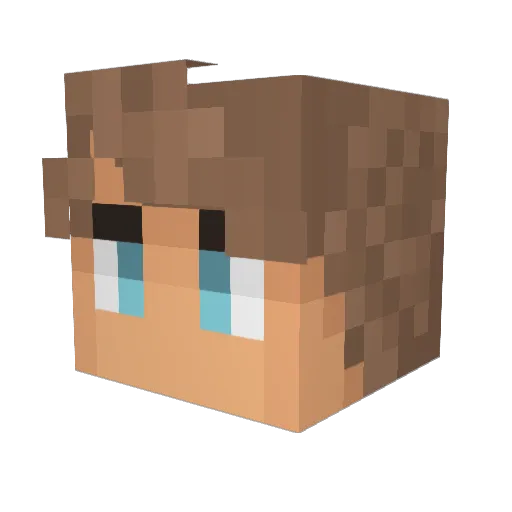 Clone787 Minecraft avatar head, 3D render