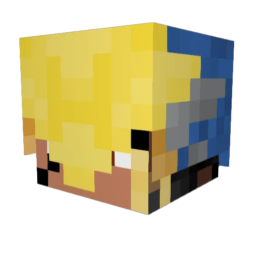CloneGirbs Minecraft avatar head, 3D render
