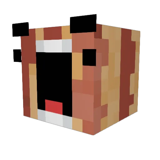 CloneTwo6 Minecraft avatar head, 3D render