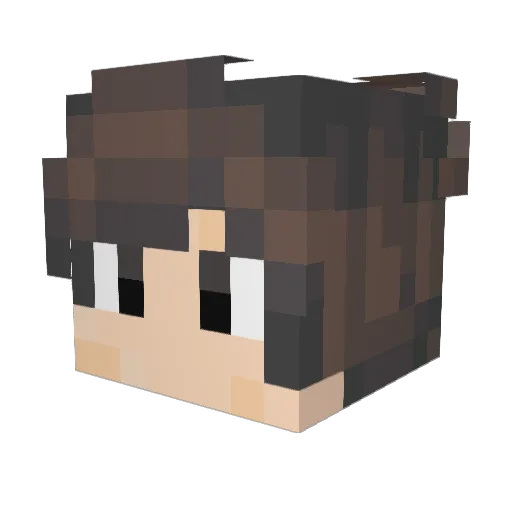Clone_Account Minecraft avatar head, 3D render