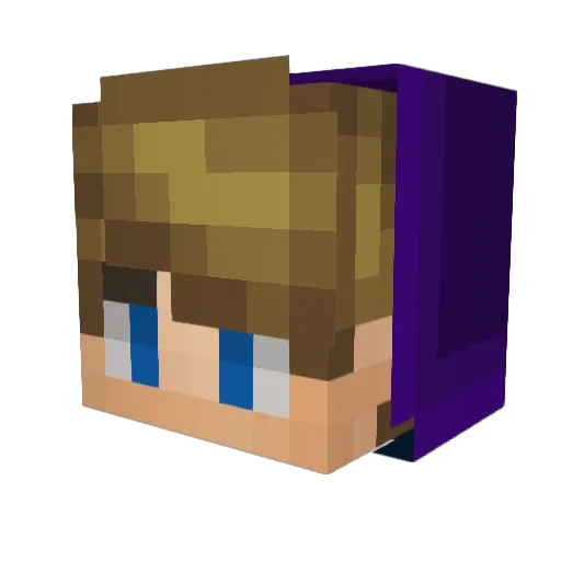 Cloneiscute Minecraft avatar head, 3D render