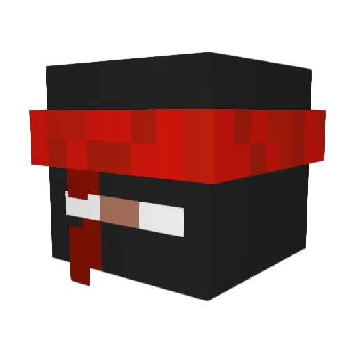Cloneless Minecraft avatar head, 3D render