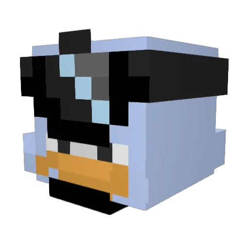 Clonn3x Minecraft avatar head, 3D render