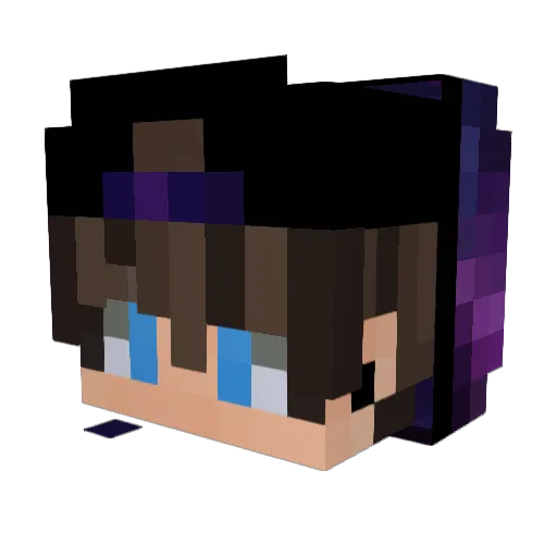 Clooter Minecraft avatar head, 3D render
