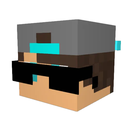 Clooverr Minecraft avatar head, 3D render