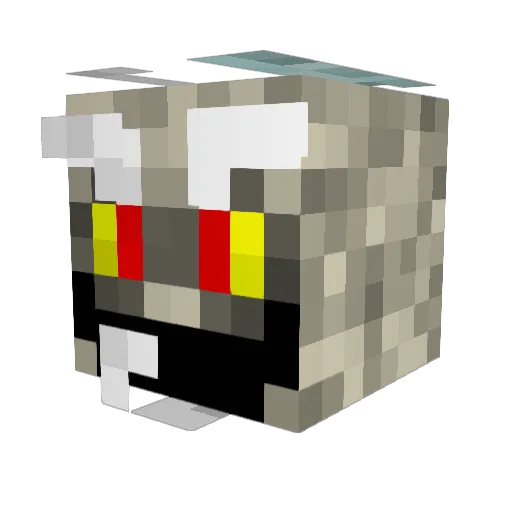 ClopKnight Minecraft avatar head, 3D render