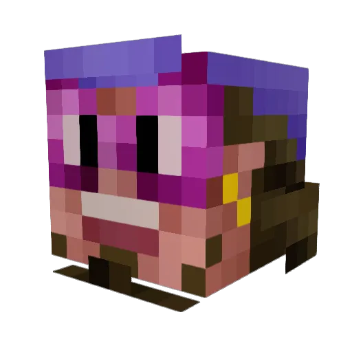ClopinCraft Minecraft avatar head, 3D render