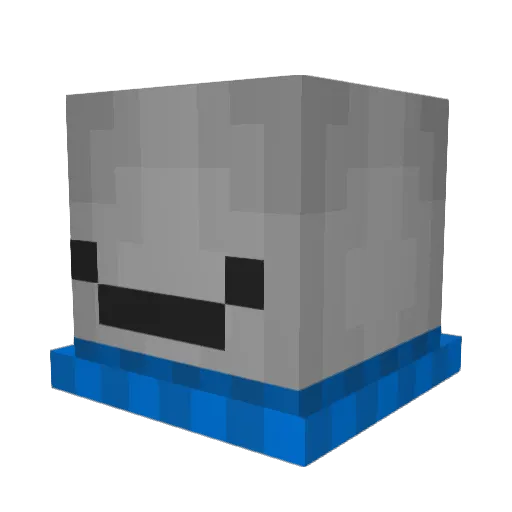 Clorox_Bleach_ Minecraft avatar head, 3D render