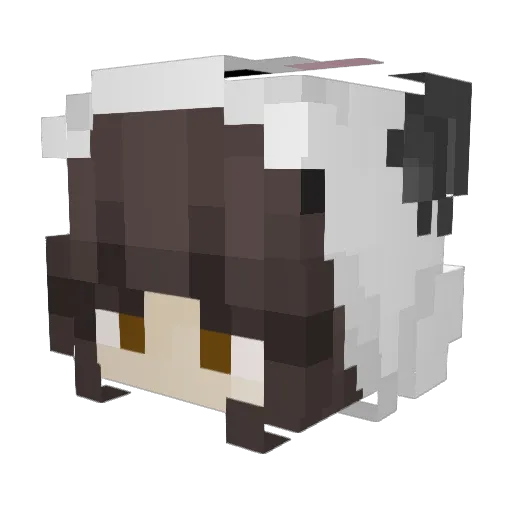 Cloroxpeach Minecraft avatar head, 3D render
