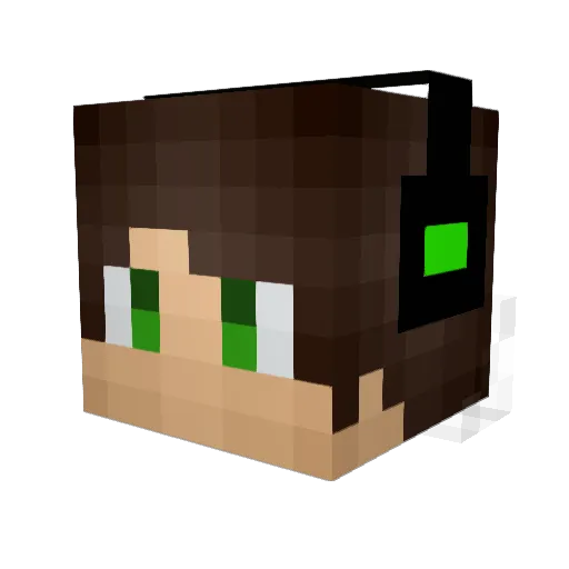 CloseHarmony Minecraft avatar head, 3D render