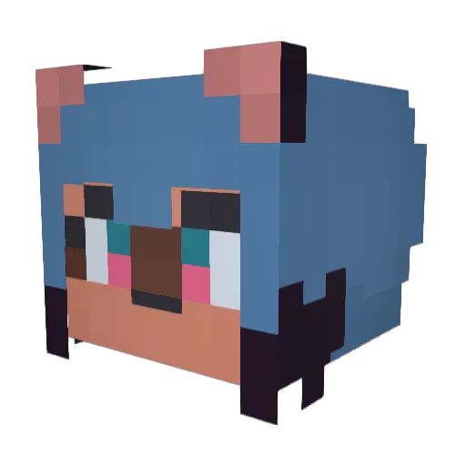 CloseToWheat Minecraft avatar head, 3D render