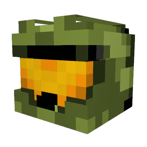 Closeddyce Minecraft avatar head, 3D render