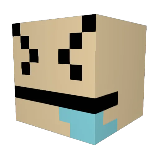 CloserGame Minecraft avatar head, 3D render