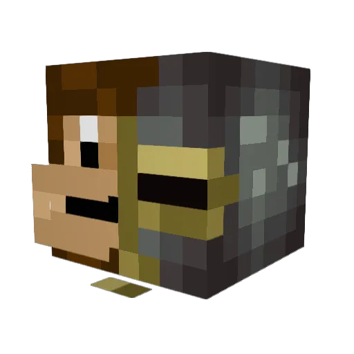 Closet_Door Minecraft avatar head, 3D render
