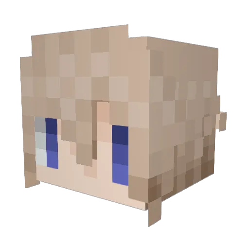 ClosetheWorld Minecraft avatar head, 3D render