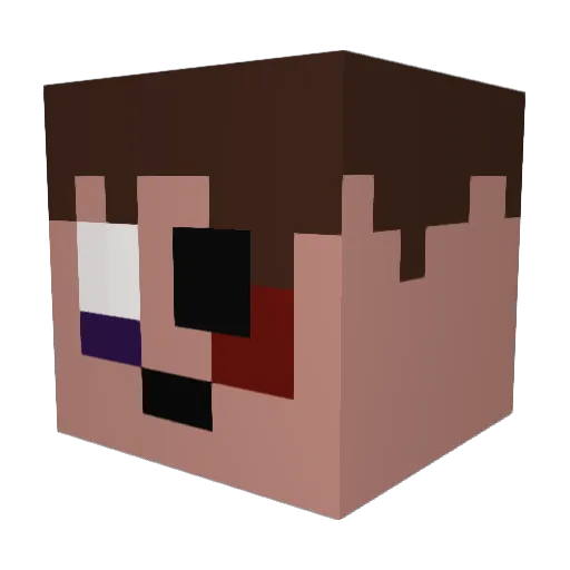 Closmito Minecraft avatar head, 3D render