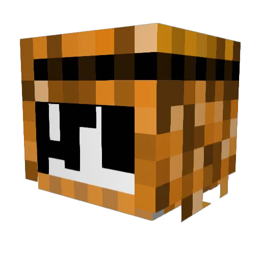 Closty Minecraft avatar head, 3D render