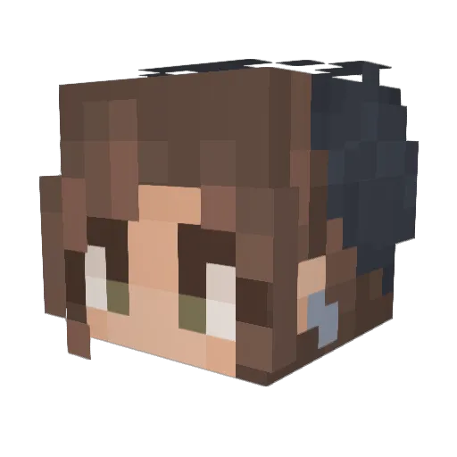 Clothpik Minecraft avatar head, 3D render