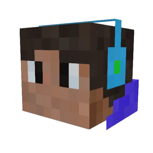 Clottyz Minecraft avatar head, 3D render